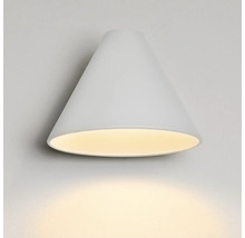 Vit vägglampa med konformad skärm