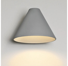 Grå konisk vägglampa av metall