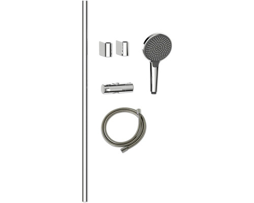Duschstång med handdusch, duschslang och hållare