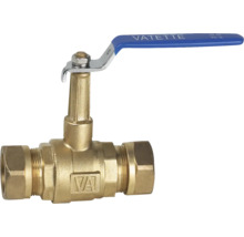 Vatette KFR avstängningsventil i mässing med blått handtag