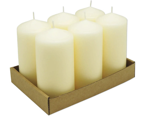 Blockljus Diana Ø58x120mm creme 6-pack