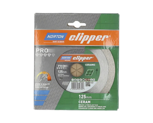 Norton Clipper Cerámico kapskiva, 125 mm, förpackning