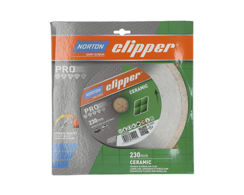 Norton Clipper Pro keramisk diamantskiva, 230 millimeter, i kartong