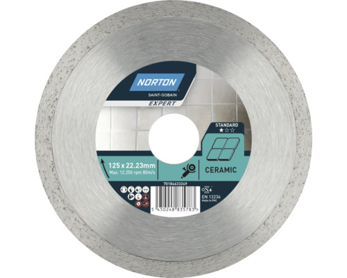 Norton Saint-Gobain Expert kapskiva 125x22,23 millimeter för keramik