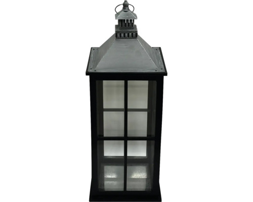 Dekorativ trädgårdslampa med glaspaneler och handtag