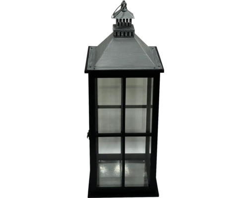 Dekorativ lykta av metall och glas