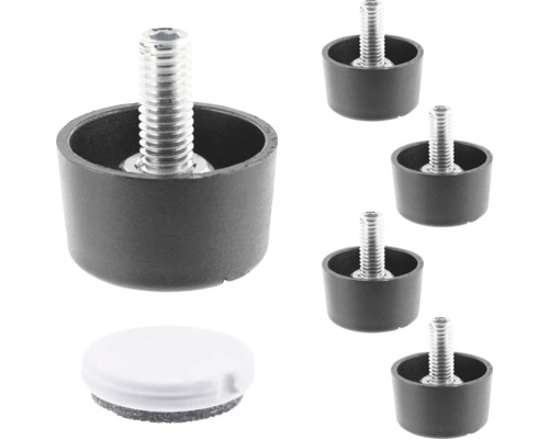 Möbeltassar WAGNER SYSTEM LOUNGE QuickClick 4-pack 4179 Möbelglidesset med skruv och filtplattor