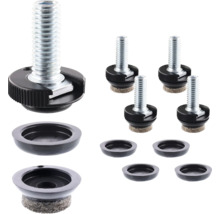 Justerbara möbelfötter med skruv och filtplatta, 4-pack