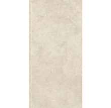 Beige golvplatta med naturlig stenlook.