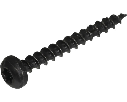Spånskiveskruv DRESSELHAUS torx 3,0x20mm svart 100-pack Svart skruv med linshuvud