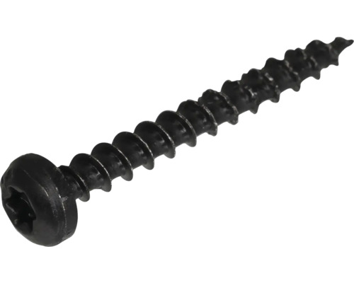Spånskiveskruv DRESSELHAUS torx 3,5x16mm svart 100-pack Svart skruv med linshuvud