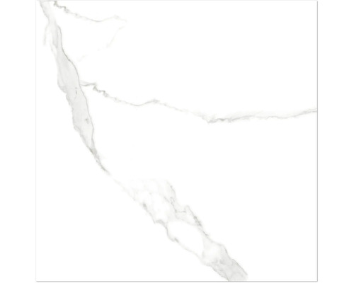 Klinker vit blank polerad Statuario Classic marmoroptik 60x60x0,9 cm