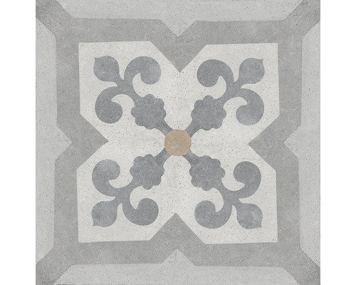 Dekorativ golvplatta med blommönster