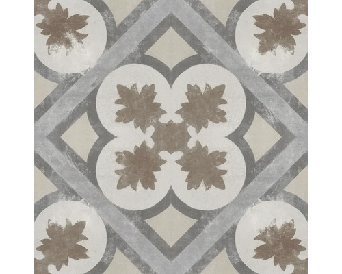 Dekorativ golvplatta med blommönster