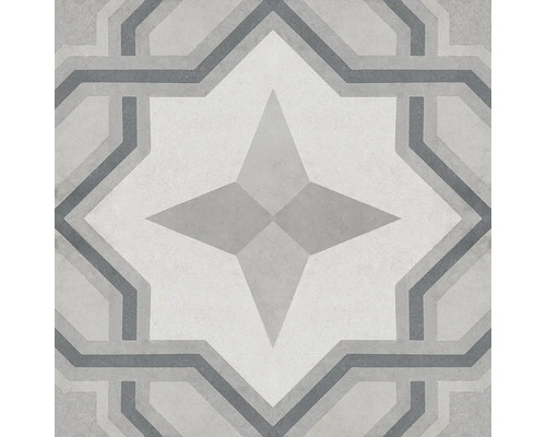 Dekorativ golvplatta med stjärnmönster