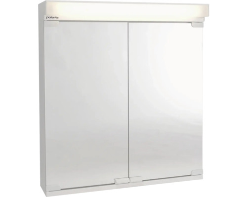 Polaria spegelskåp med två dörrar och belysning
