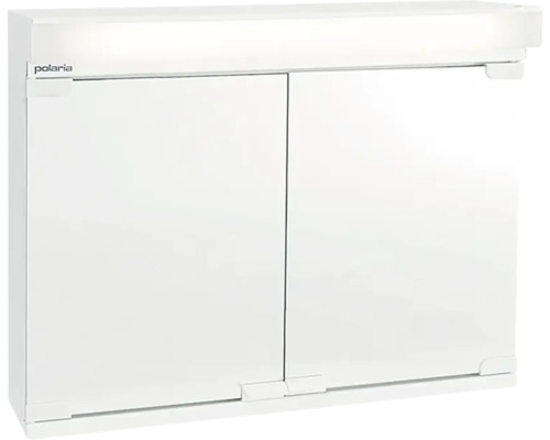 Spegelskåp POLARIA VPK 060 vit pulvermålat stål 62x49x14,5 cm 4000K LED eluttag vänster 8946002