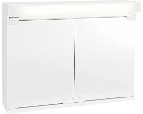 Spegelskåp POLARIA VPK 060 vit pulvermålat stål 62x49x14,5 cm 4000K LED eluttag höger 8946001