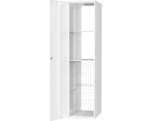 Tvättskåp POLARIA PYK 400/S530 vänster vit (2 korg) pulvermålat stål 40x170x53 cm 8938769