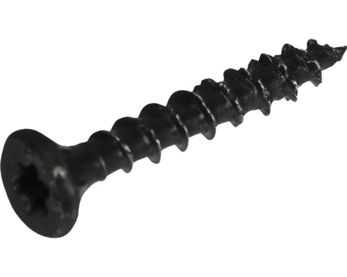 Spånskiveskruv DRESSELHAUS torx 3,0x20mm svart 100-pack Svart träskruv med Torx-spår