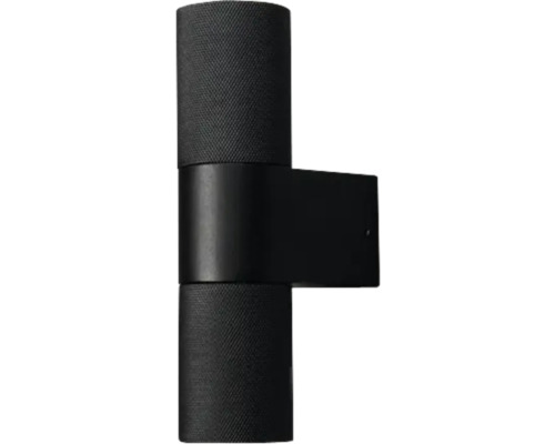 Svart vägglampa med cylindrisk design