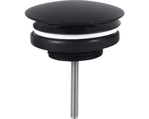 Bottenventil DIFFERNZ mattsvart metall 1 1/4" Bottensats för tvättställ