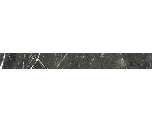Sockel klinker premium Marble carbon antracit 7x60x0,9 cm Kakelmönster med marmorlook och ådring