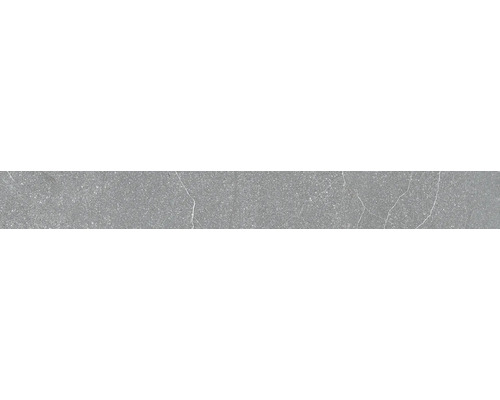 Sockel klinker Stoneline antracit matt 6x60x0,9 cm Grå marmorplatta