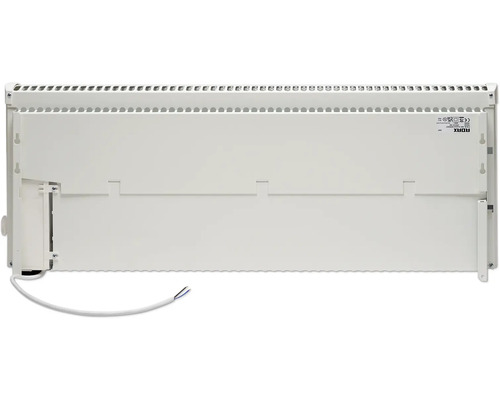 Bakre vy av en väggmonterad radiator