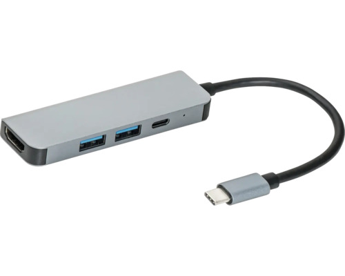 USB-C-hubb med HDMI- och USB-portar