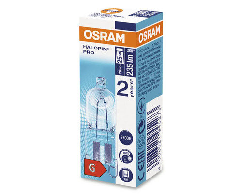 Osram Halopin Pro-lampa i förpackning