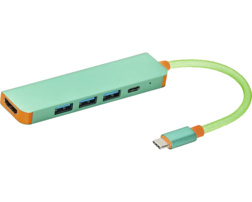 USB-C-hubb med HDMI-, USB-A- och USB-C-portar