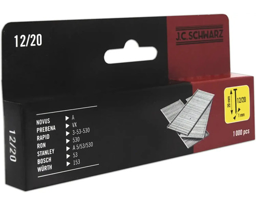 J.C. Schwarz klammer typ 12/20, 1000 stycken