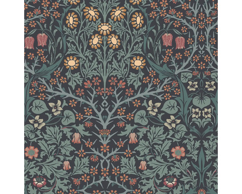 Tapet WILLIAM MORRIS Floral blue 0,52x10,05m Tapet med blommönster i blomdesign