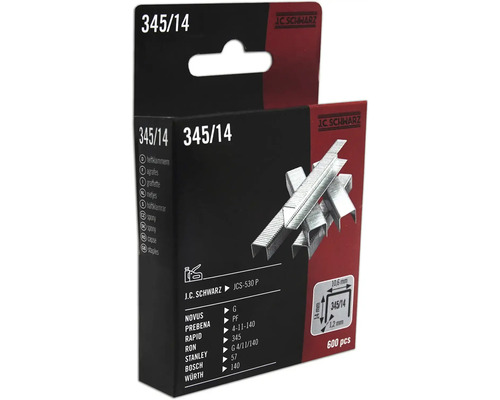 Förpackning häftklamrar typ 345/14, 600 stycken