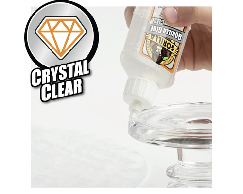 Applicering av Gorilla lim kristallklar