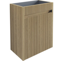 Tvättställsunderskåp DIFFERNZ Hura L brun räfflad ek matt 39,5x52 cm