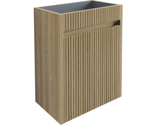 Tvättställsunderskåp DIFFERNZ Hura L brun räfflad ek matt 39,5x52 cm
