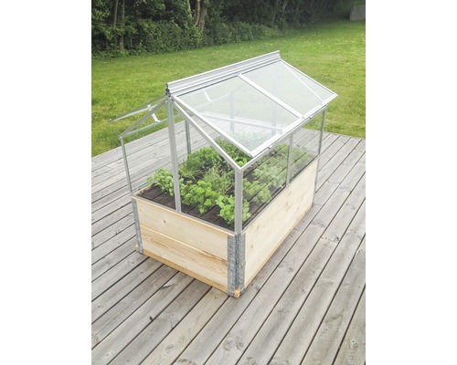 Drivbänk VITAVIA Gaia aluminium glas 120x80cm Drivbänk VITAVIA Gaia aluminium glas 120x80cm