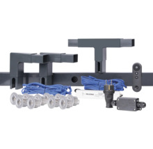 Komplett dammbelysning med transformator, lampor, anslutningsstycken och fjärrkontroll