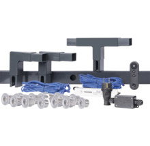 Komponenter för trädgårdsbelysning: lampor, kablar, transformator, styrning och monteringsmaterial