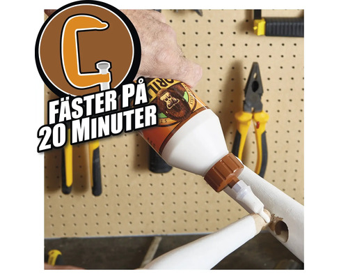 Gorillalim limmar en trästol