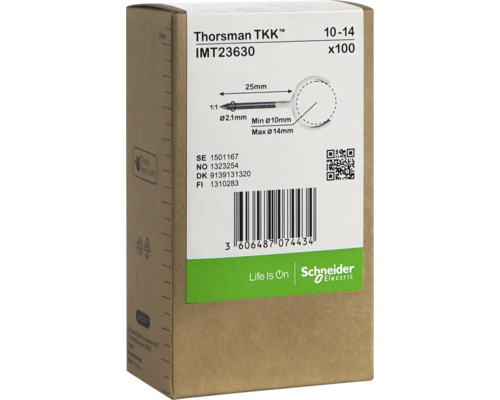 Metallklammer SCHNEIDER ELECTRIC TKK 10-14 2.1X25 Thorsman TKK expansionsplugg 10-14, 100 stycken, förpackning