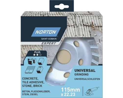 Norton Expert universalslipskiva 115 mm x 22,23 mm i kartong