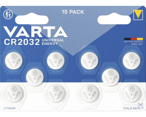 Knappcellsbatterier VARTA 2032 10-pack