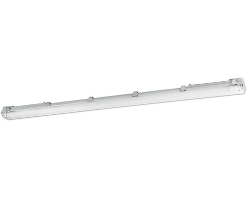 Lysrörsarmatur EGLO Clear plus LED grå IP65 1258mm Våtrumsarmatur