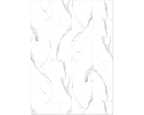 Vinylkakel Nizza marmor ljus självhäftande 80x40cm Kakel med marmorlook