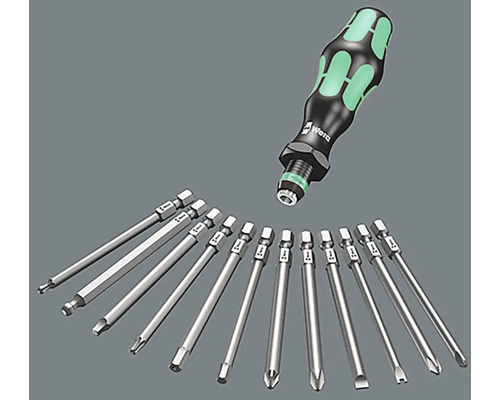 Wera bitsats med skruvmejselhandtag och diverse bits