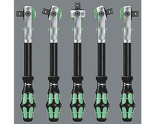 Fem skruvdragare med handtag