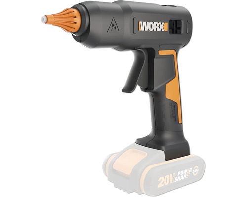 Sladdlös limpistol med orange munstycke från Worx